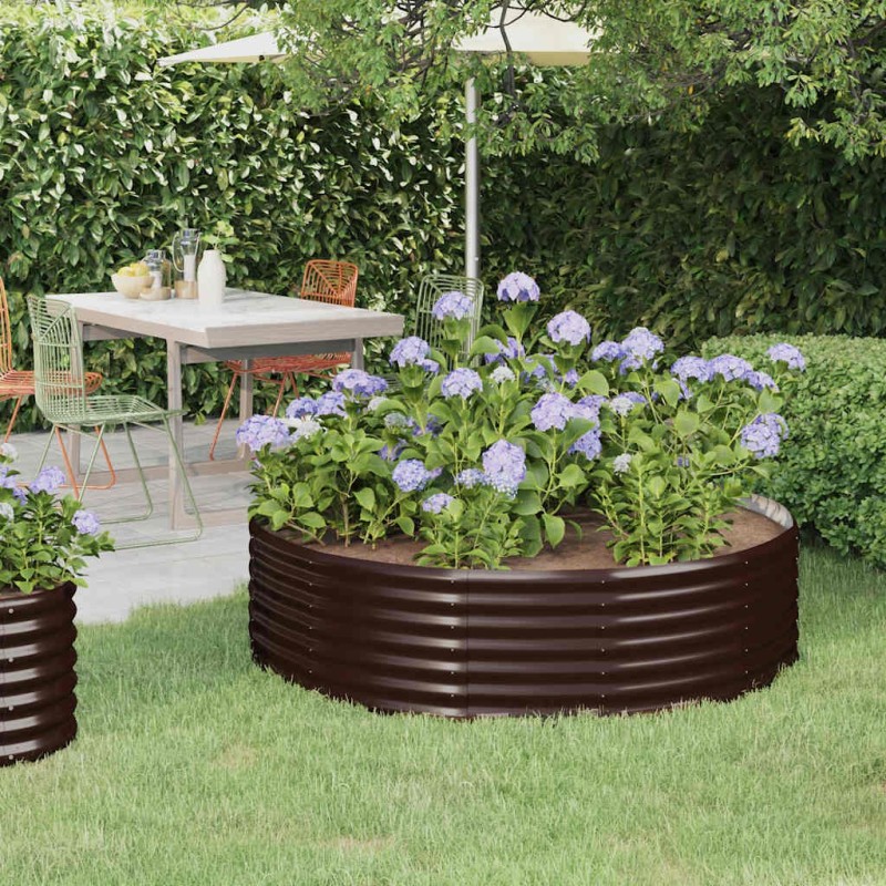 Lit surélevé de jardin Acier galvanisé marron 527877527877