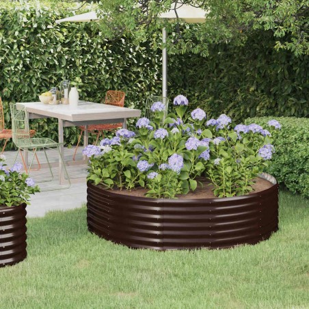 Lit surélevé de jardin Acier galvanisé marron 527877527877