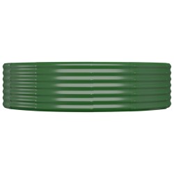Lit surélevé de jardin Acier galvanisé 214x140x36cm Vert 527878527878