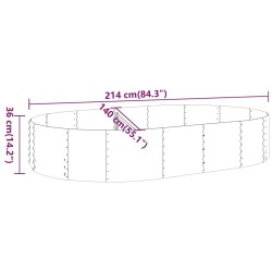 Lit surélevé de jardin Acier galvanisé 214x140x36cm Vert 527878527878