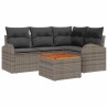 Ensemble de canapé de jardin avec coussin 5 pcs Gris polyrotin 527880527880