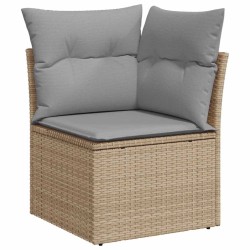 Ensemble de canapé de jardin avec coussin 5 pcs Beige polyrotin 527887527887