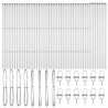 Poteau de clôture. 52 pcs Gris 3,2 x 3,2 x 190 cm 527901527901