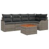 Ensemble de canapé de jardin avec coussin 6 pcs Gris polyrotin 527905527905