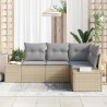 Ensemble de canapé de jardin 4 pcs Beige polyrotin 527926527926