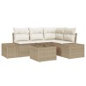 Ensemble de canapé de jardin 5 pcs Beige polyrotin 527930527930