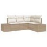 Ensemble de canapé de jardin 4 pcs Beige polyrotin 527934527934
