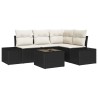 Ensemble de canapé de jardin 5 pcs Noir polyrotin 527945527945