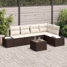 Ensemble de canapé de jardin 6 pcs Marron polyrotin 527959527959