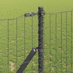 Clôture avec poteau Gris 1,2 x 25 m Acier et PVC 527974527974