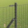 Clôture avec poteau Gris 1 x 25 m Acier et PVC 527975527975