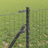 Clôture avec poteau Gris 0,4 x 25 m Acier et PVC 527978527978