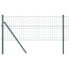 Clôture avec poteau Vert 0,4 x 50 m Acier et PVC 527986527986