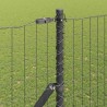 Clôture avec poteau Gris 1,5 x 10 m Acier et PVC 527990527990