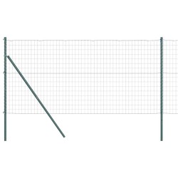 Clôture avec poteau Vert 1 x 25 m Acier et PVC 527992527992
