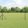 Clôture avec poteau Gris 0,4 x 10 m Acier et PVC 527999527999
