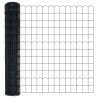 Clôture avec poteau Gris 1 x 10 m Acier et PVC 528001528001