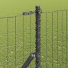 Clôture avec poteau Gris 1,6 x 10 m Acier et PVC 528004528004