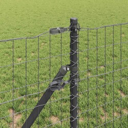 Clôture avec poteau Gris 0,6 x 50 m Acier et PVC 528010528010