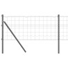 Clôture avec poteau Gris 0,6 x 25 m Acier et PVC 528013528013