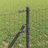 Clôture avec poteau Gris 0,4 x 10 m Acier et PVC 528026528026
