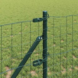 Clôture avec poteau Vert 0,6 x 25 m Acier et PVC 528031528031