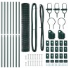 Clôture avec poteau Vert 1,6 x 10 m Acier et PVC 528037528037