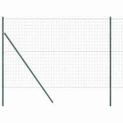 Clôture avec poteau Vert 1,5 x 10 m Acier 528038528038