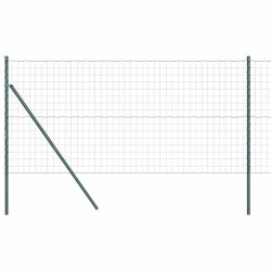 Clôture avec poteau Vert 1,2 x 10 m Acier 528040528040