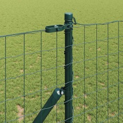 Clôture avec poteau Vert 1,2 x 10 m Acier 528040528040