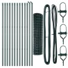 Clôture avec poteau Vert 1 x 25 m Acier et PVC 528043528043
