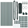 Clôture avec poteau Vert 0,6 x 25 m Acier et PVC 528044528044