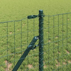 Clôture avec poteau Vert 0,4 x 25 m Acier et PVC 528045528045