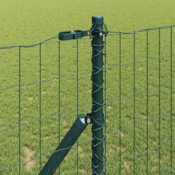 Clôture avec poteau Vert 1,2 x 25 m Acier et PVC 528053528053