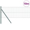Clôture avec poteau Vert 0,6 x 10 m Acier et PVC 528060528060