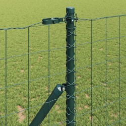 Clôture avec poteau Vert 1,2 x 25 m Acier et PVC 528061528061