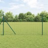 Clôture avec poteau Vert 1 x 25 m Acier et PVC 528062528062