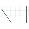 Clôture avec poteau Vert 0,8 x 25 m Acier et PVC 528063528063