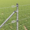 Clôture avec poteau Argenté 1 x 25 m Acier 528127528127