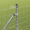 Clôture avec poteau Argenté 1,2 x 25 m Acier 528128528128