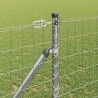 Clôture avec poteau Argenté 1,4 x 10 m Acier 528135528135