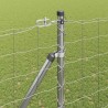 Clôture avec poteau Argenté 1,5 x 10 m Acier 528137528137