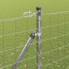 Clôture avec poteau Argenté 1,5 x 10 m Acier 528144528144