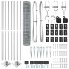 Clôture avec poteau Argenté 1,6 x 10 m Acier 528147528147
