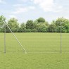 Clôture avec poteau Argenté 1,5 x 10 m Acier 528153528153