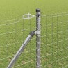 Clôture avec poteau Argenté 1,4 x 10 m Acier 528155528155