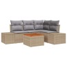 Ensemble de canapé de jardin avec coussin 5 pcs Beige polyrotin 528171528171