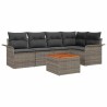 Ensemble de canapé de jardin avec coussin 6 pcs Gris polyrotin 528190528190