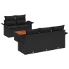 Ensemble de canapé de jardin avec coussin 6 pcs Noir polyrotin 528196528196