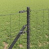 Clôture avec poteau Gris 0,4 x 50 m Acier et PVC 528217528217